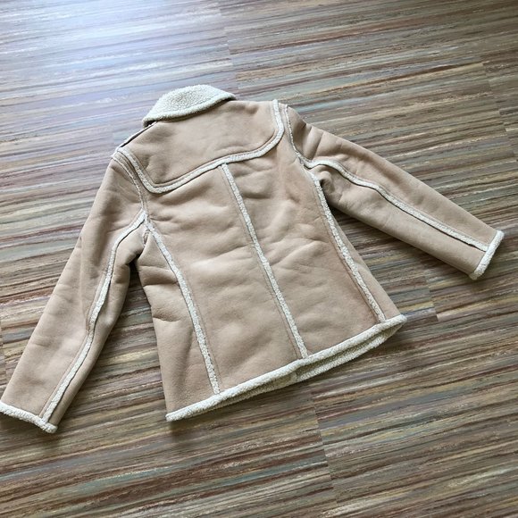 Gap Faux Shearling Suede Zip Up Jacket with Toggle Clasps Vintage Y2K 2003 - Picture 10 of 10